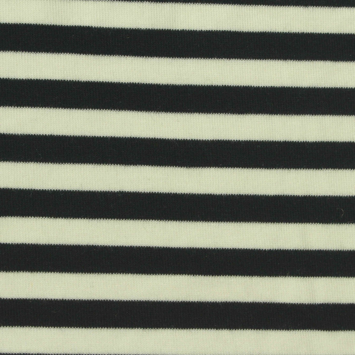 Black Horizontal-Stripe Rib Knit, Modal-Acrylic