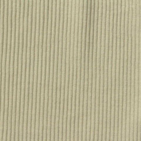 Polyester Viscose Stretch Rib Knit Fabric, 245 gsm, 130 cm — Khaki