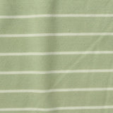 Light Green Horizontal-Stripe Jersey Knit, Poly-Viscose