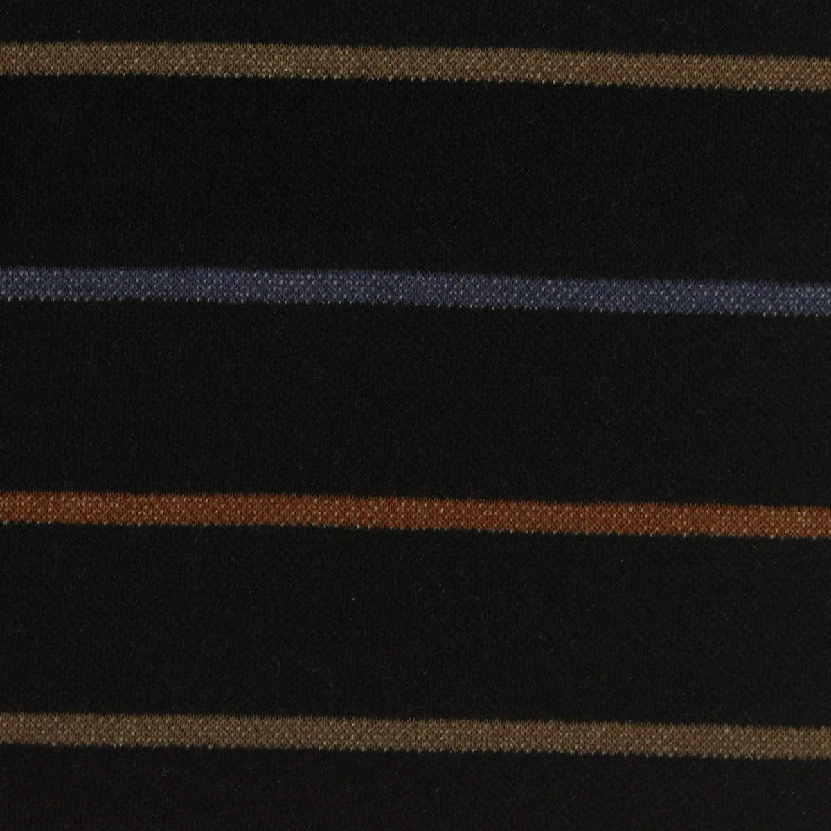 Brown Horizontal-Stripe Scuba Knit, Poly-Viscose
