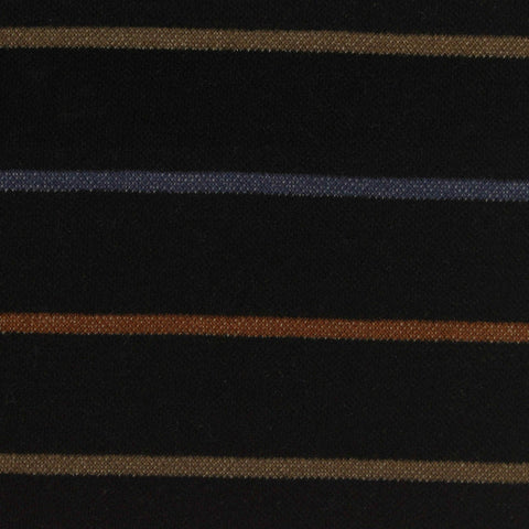 Brown Horizontal-Stripe Scuba Knit, Poly-Viscose