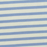 Light Blue Horizontal-Stripe Scuba Knit, Viscose-Poly