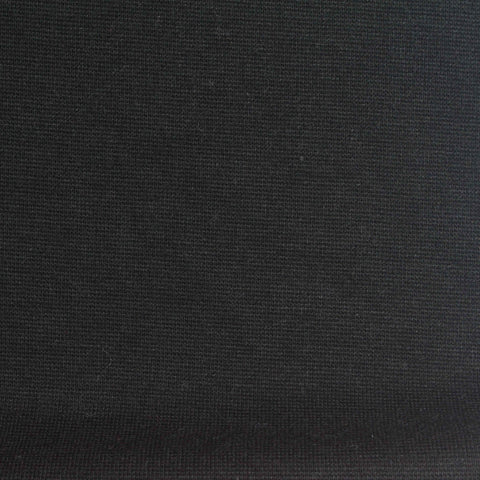 Polyester Stretch Rib Knit Fabric, 325 gsm, 162 cm — Black