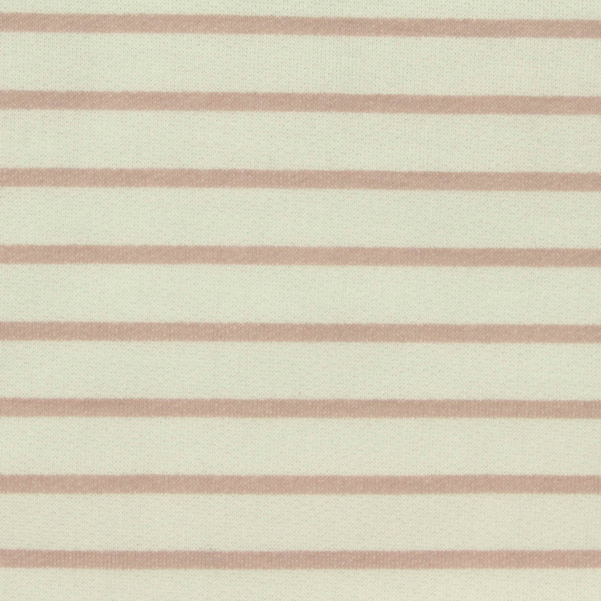 Cream Horizontal-Stripe French Terry, Poly-Viscose, 225 gsm