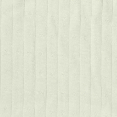 Cream Diamond Pointelle Knit, Cotton, 200 gsm