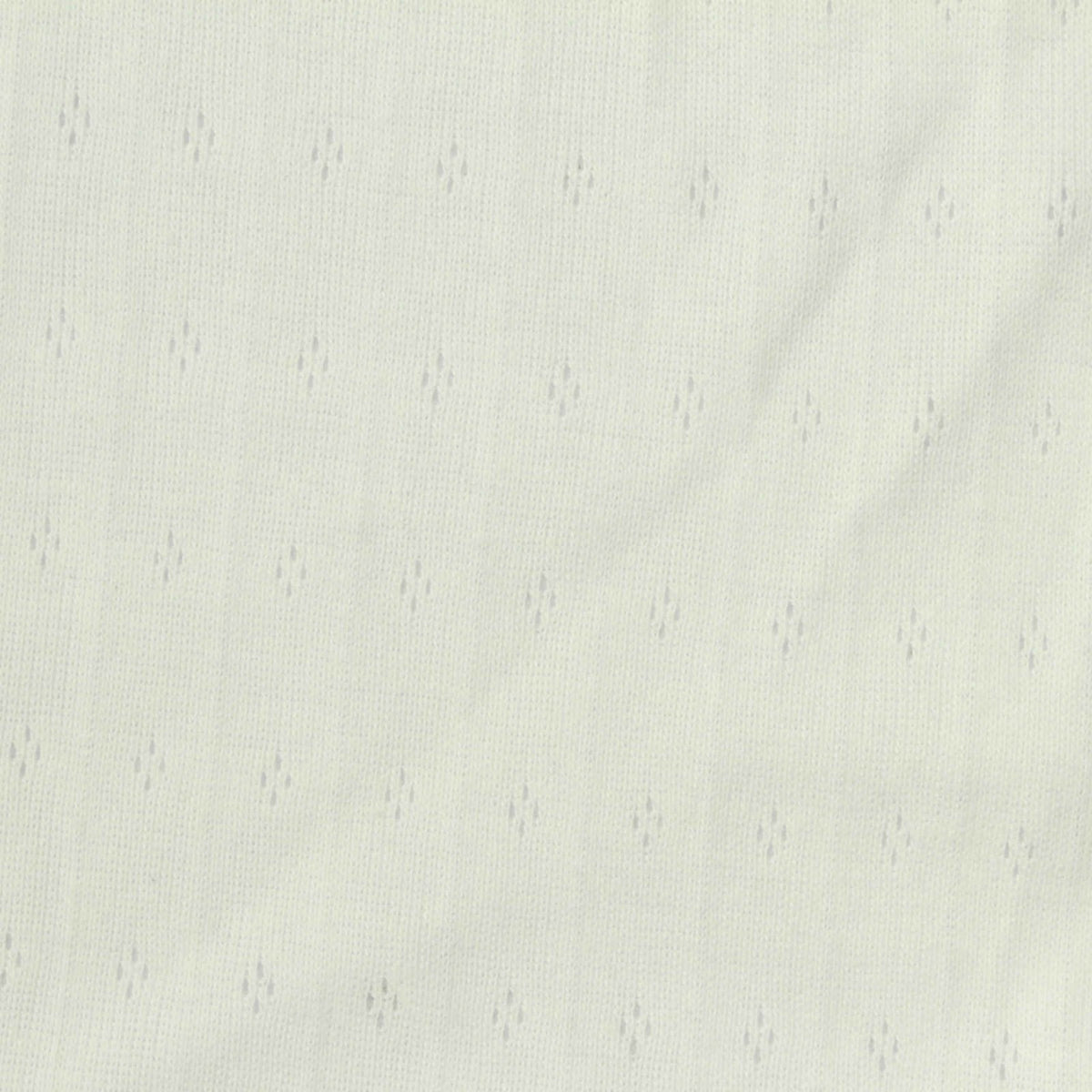 Cream Diamond Pointelle Knit, Cotton, 176 gsm