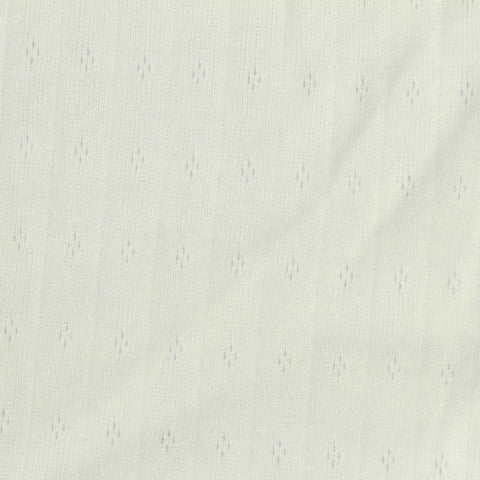 Cream Diamond Pointelle Knit, Cotton, 176 gsm