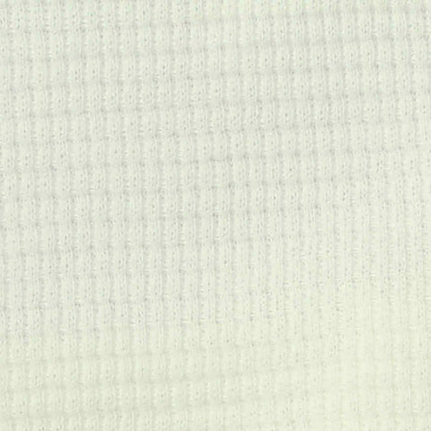 100% Cotton Waffle Knit Fabric, 180 gsm, 160 cm — White