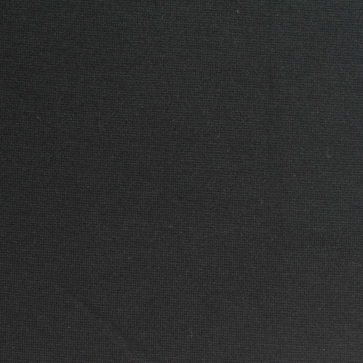 Cotton Polyester Stretch Ponte Knit Fabric, 350 gsm, 170 cm — Black