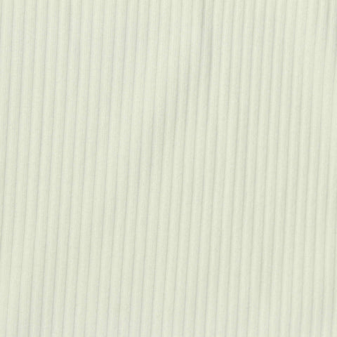 Polyester Stretch Rib Knit Fabric, 170 gsm, 150 cm — White
