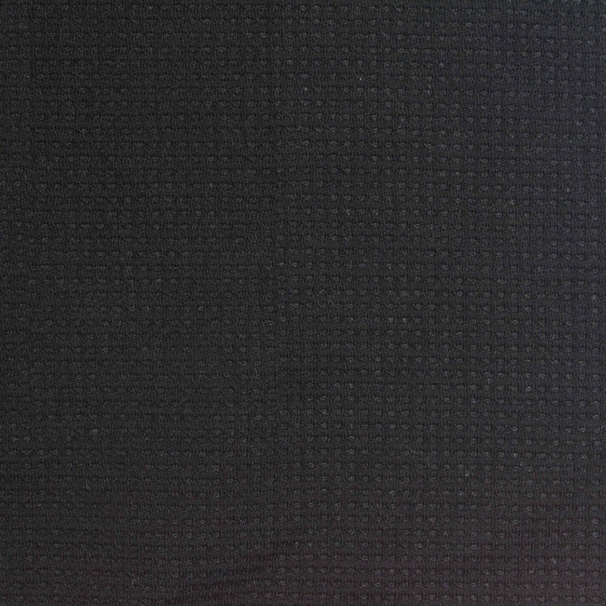 Polyester Viscose Stretch Waffle Knit Fabric, 235 gsm, 165 cm — Black