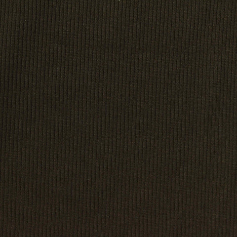 Cotton Polyester Stretch Rib Knit Fabric, 210 gsm, 130 cm — Brown