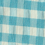 Light Blue Gingham Crepe, Polyester — texture
