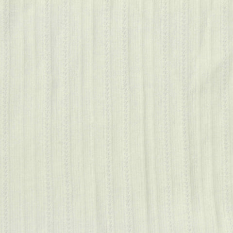 Off-White Tone-on-Tone Pointelle Knit, Cotton-Poly