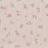Pink Floral Pointelle Knit, Cotton