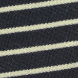 Navy Horizontal-Stripe French Terry, Cotton-Poly — texture