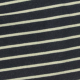 Navy Horizontal-Stripe French Terry, Cotton-Poly