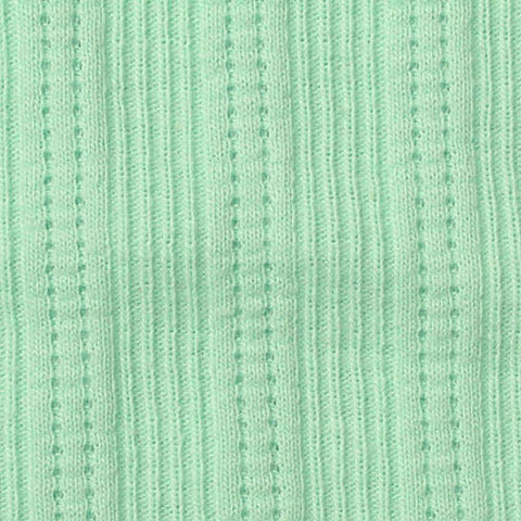 Jacquard Cotton Stretch Rib Knit Fabric, 220 gsm, 145 cm — Green