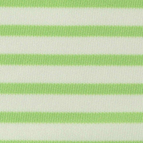 Green Horizontal-Stripe Interlock Knit, Polyester, 180 gsm