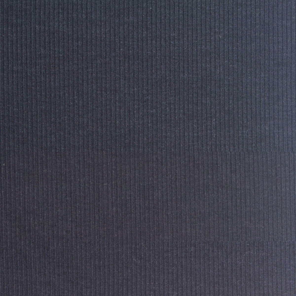 Brushed Cotton Viscose Stretch Rib Knit Fabric, 300 gsm, 150 cm — Navy