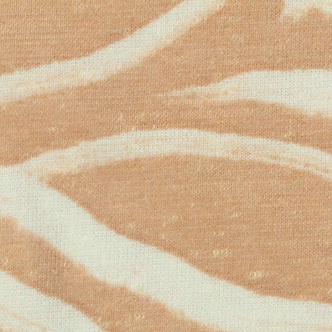 Peach Zebra Ponte Knit, Poly-Linen
