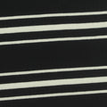 Black Horizontal-Stripe Jersey Knit, Cotton, 225 gsm