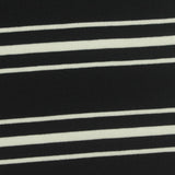 Black Horizontal-Stripe Jersey Knit, Cotton