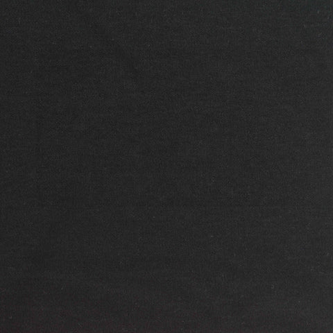Cotton Polyester Interlock Knit Fabric, 185 gsm, 165 cm — Black