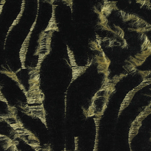 Black Animal Print Chenille, Polyester
