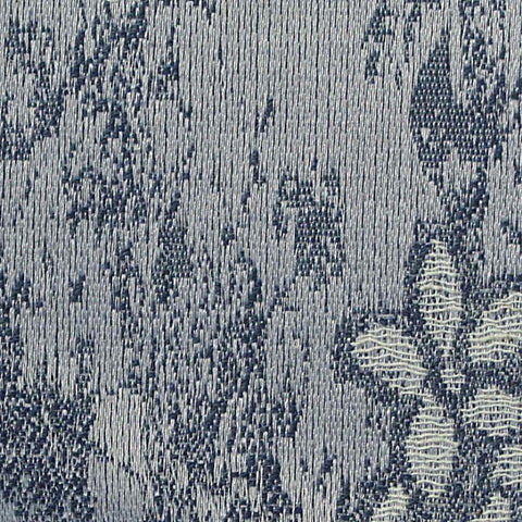 Blue Tone-on-Tone Floral Scuba Knit, Poly-Cotton