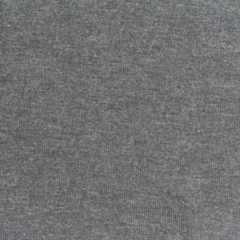 Grey Heathered-Marl Rib Knit, Viscose, 398 gsm