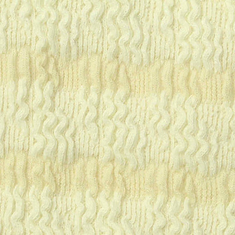 Cream Horizontal-Band Crepe, Polyester