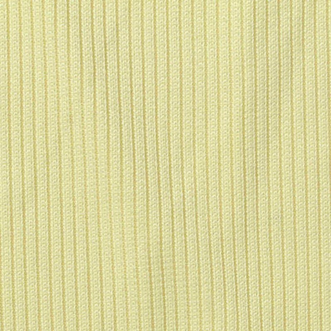 Polyester Stretch Rib Knit Fabric, 280 gsm, 136 cm — Yellow
