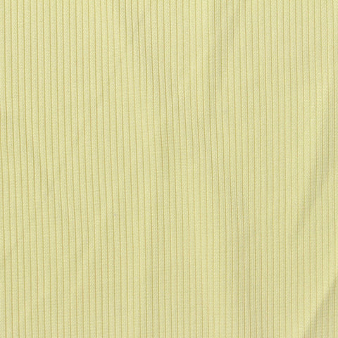 Polyester Stretch Rib Knit Fabric, 280 gsm, 136 cm — Yellow