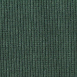 Polyester Cotton Stretch Rib Knit Fabric, 339 gsm, 124 cm — Green — texture