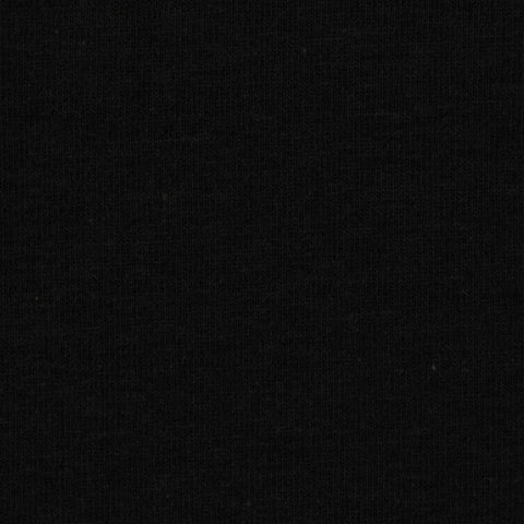 Cotton Polyester Stretch Jersey Knit Fabric, 171 gsm, 155 cm — Black