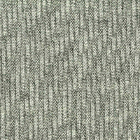 Grey Heather Rib Knit, Poly-Viscose, 258 gsm