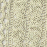 Cream Openwork Chunky Knit, Cotton-Viscose — texture
