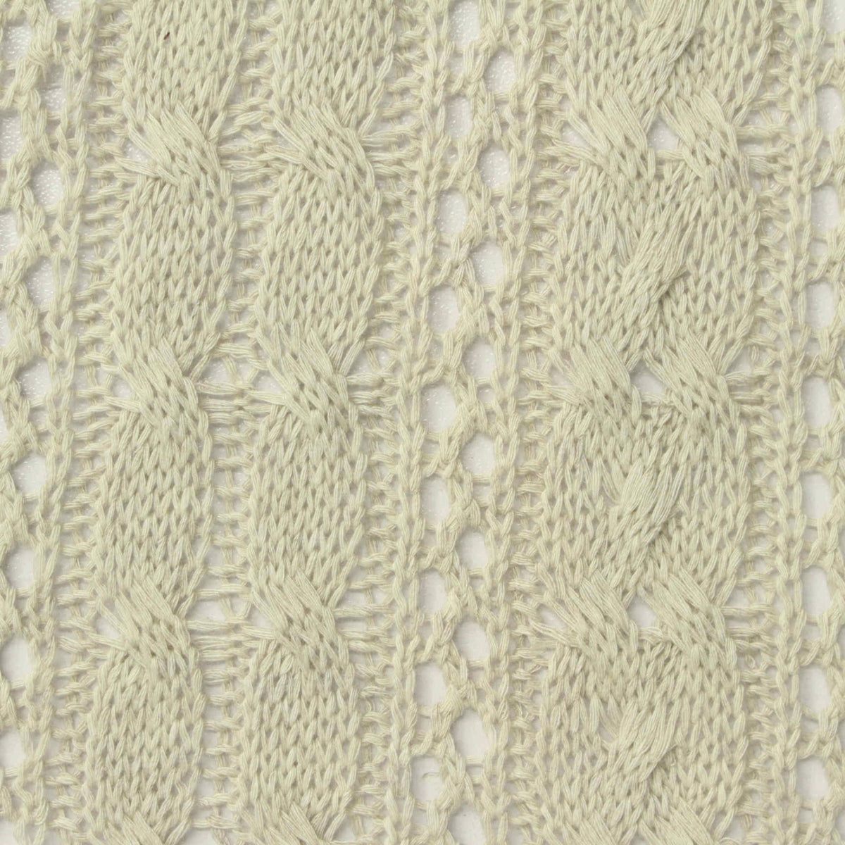 Cream Openwork Chunky Knit, Cotton-Viscose