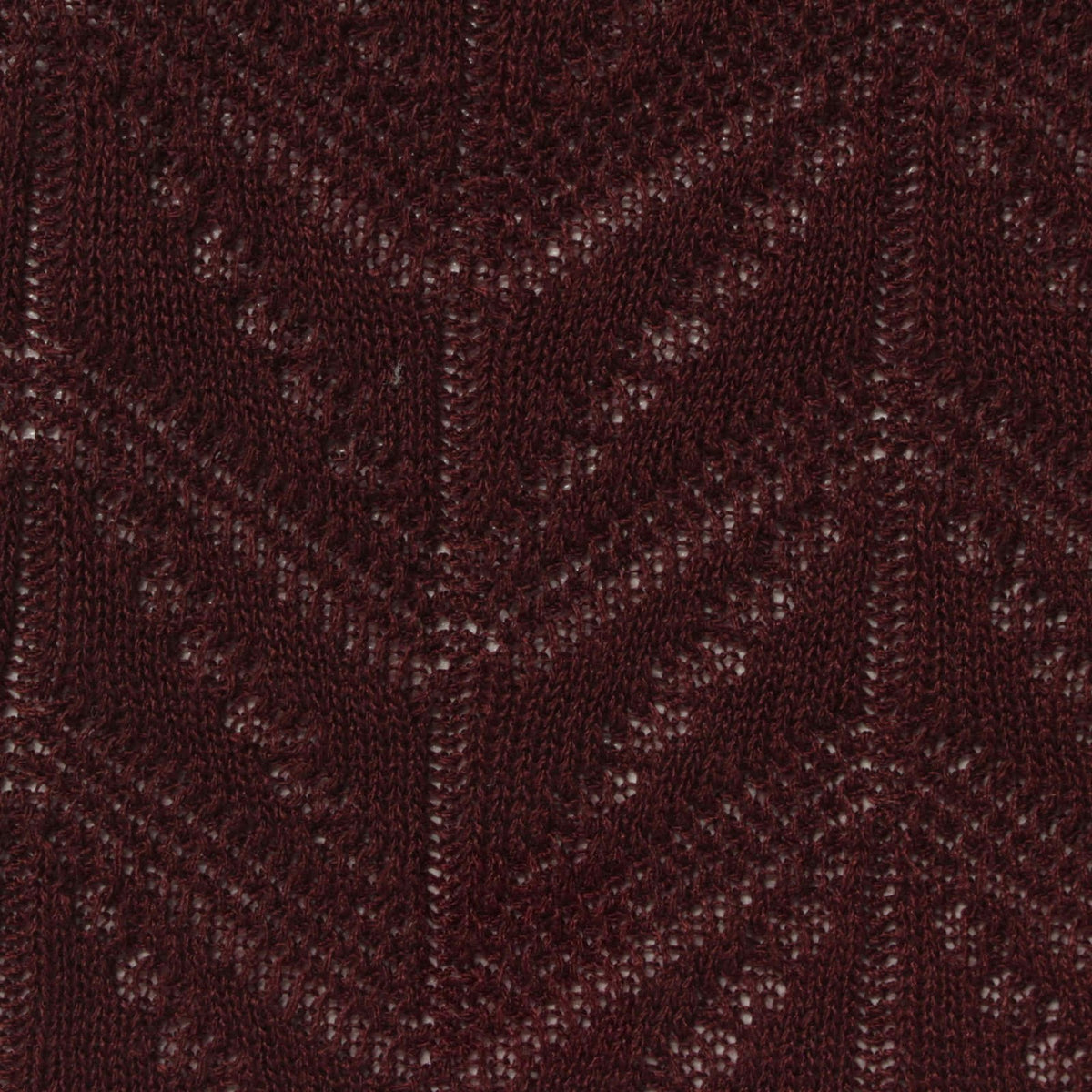 Deep Red Openwork Pointelle Knit, Polyester