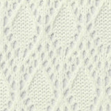 White Openwork-Diamond Chunky Knit, Polyester — texture