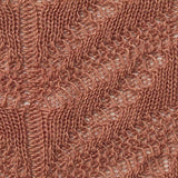 Terracotta Openwork Pointelle Knit, Polyester — texture