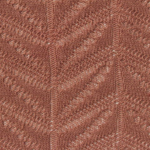 Terracotta Openwork Pointelle Knit, Polyester