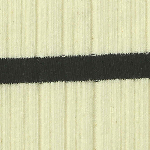 Dark Grey Horizontal-Stripe Rib Knit, Cotton-Poly