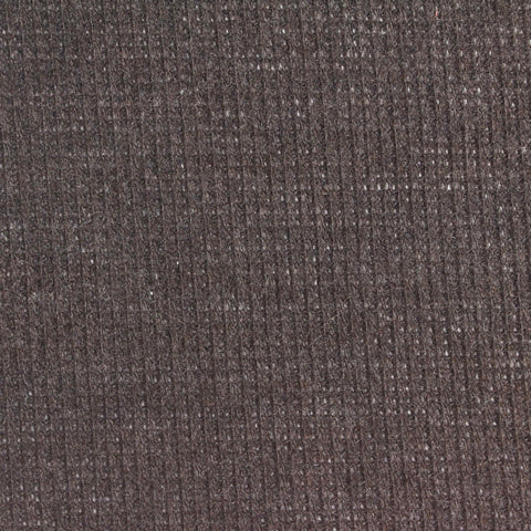 Dark Brown Marl Rib Knit, Poly-Acrylic