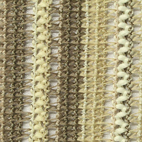 Beige Vertical-Stripe Warp Knit, Polyester