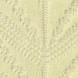 Cream Openwork-Leaf Pointelle Knit, Polyester — texture