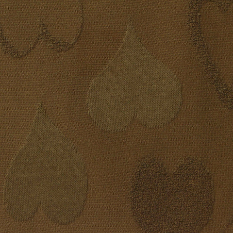 Brown Heart Jacquard, Poly-Cotton