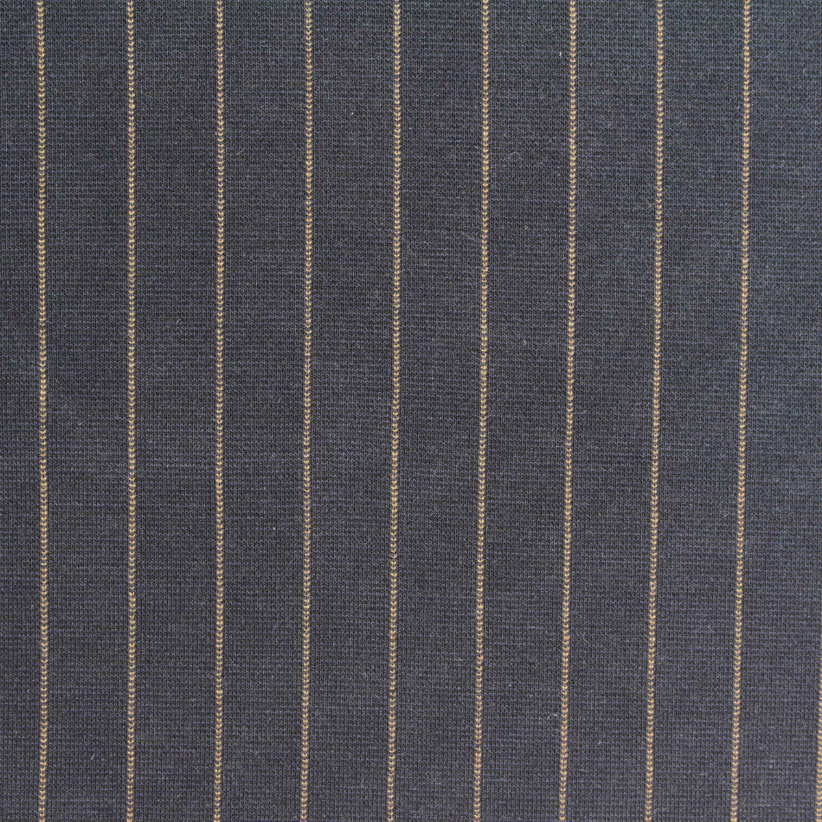 Dark Blue Stripe Ponte Knit, Viscose-Nylon