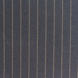 Dark Blue Stripe Ponte Knit, Viscose-Nylon
